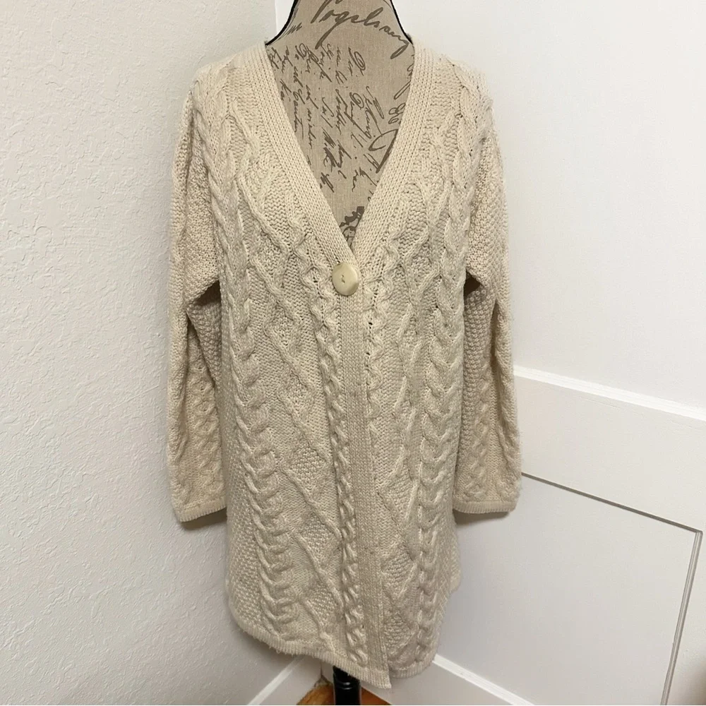 Aran Crafts Single Button Cardigan